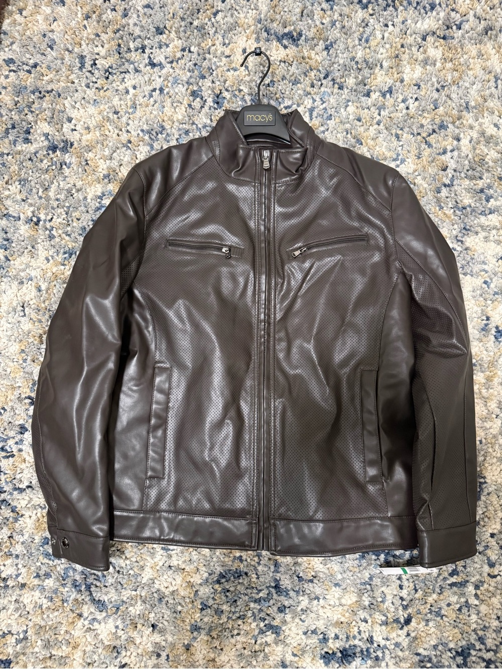 Macy's Men's Brown Leather Jacket